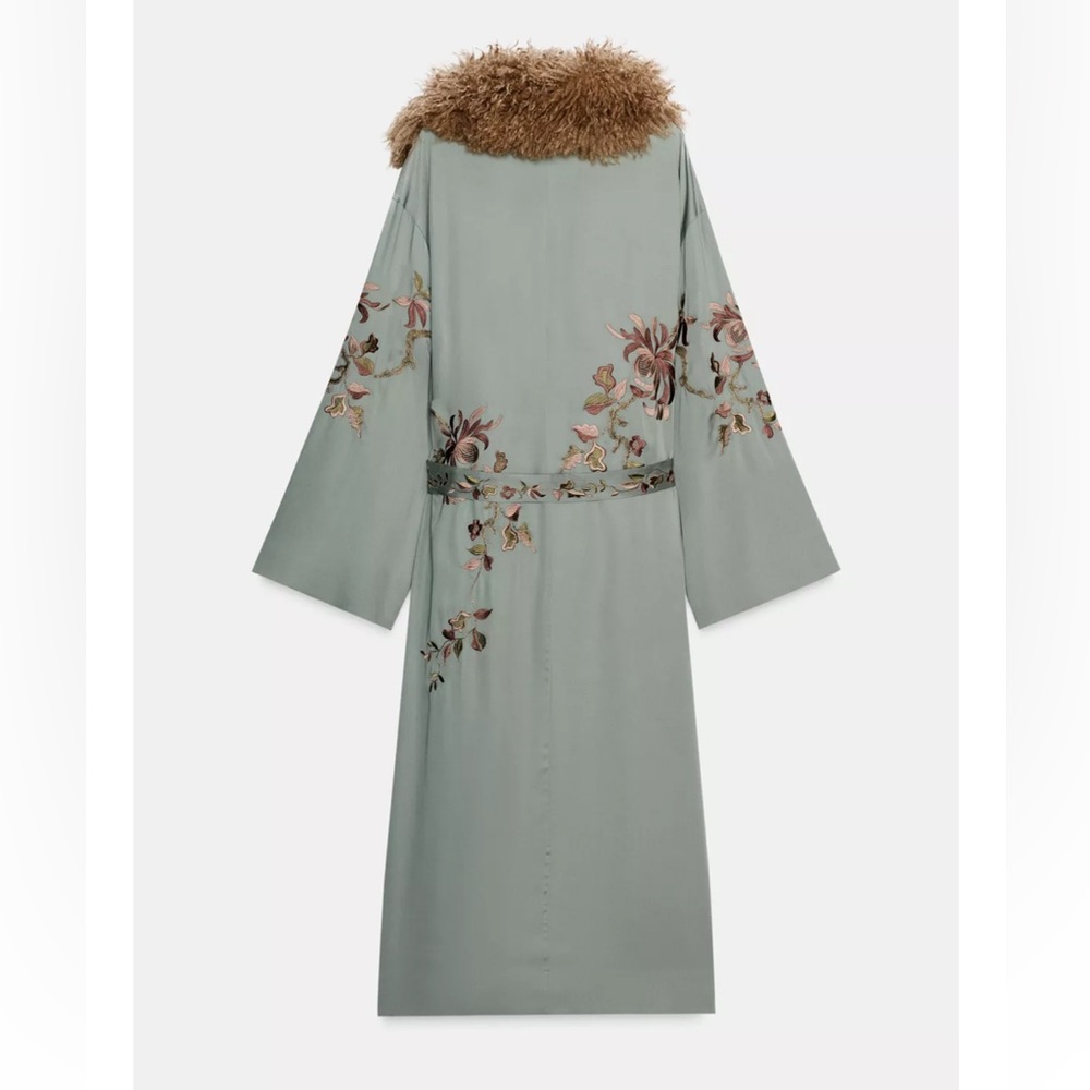 FAUX FUR COLLAR KIMONO ZW COLLECTION LIMITED - Picture 3 of 3
